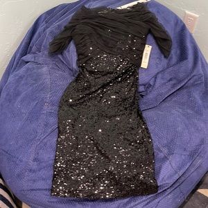 NWT Badgley Mischka sequin cocktail dress